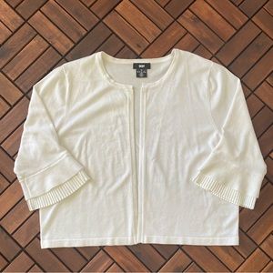DKNY white special occasion cardigan